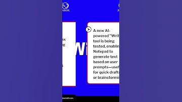 🔥👉Notepad Gets a Major Makeover #notepad #window11 #aiwriting