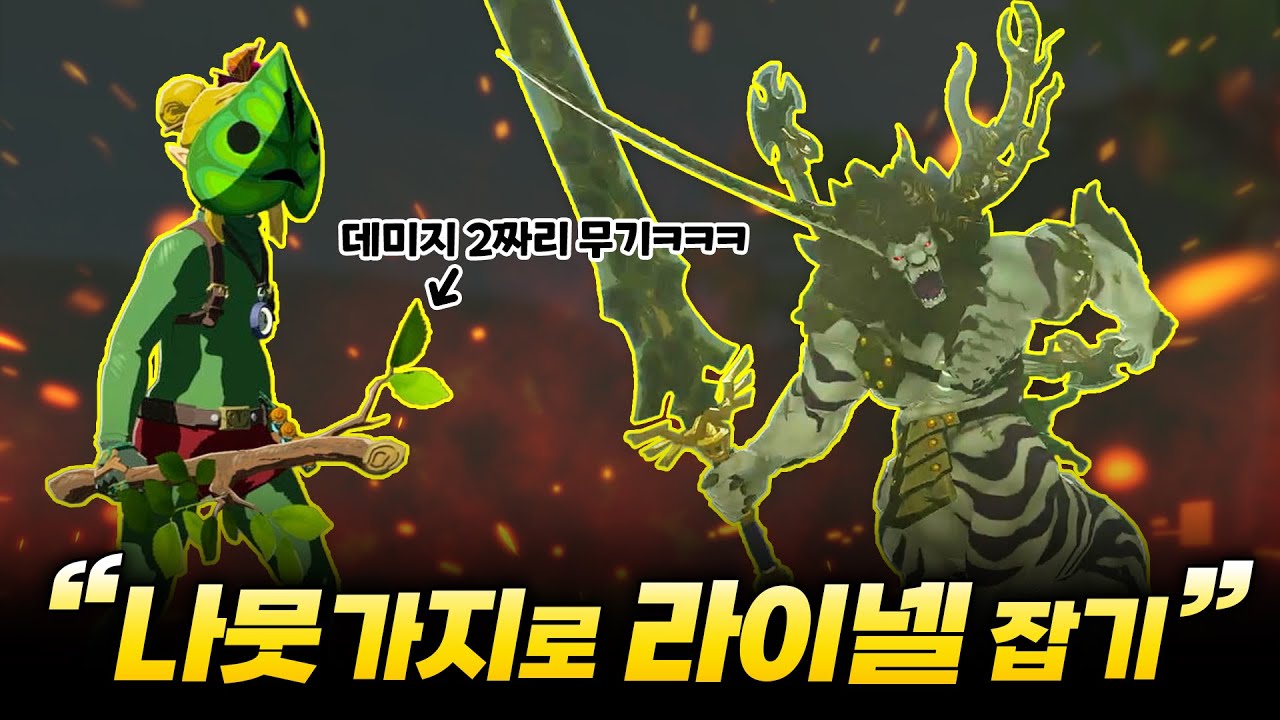 나뭇가지로 실버 라이넬 잡기ㅋㅋㅋㅋㅋㅋㅋㅋㅋㅋ [젤다 왕눈 예능 플레이]