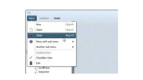 BlueLight PopupMenuAnimation