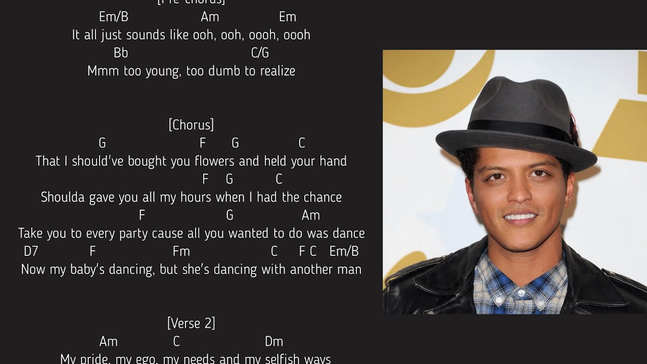When I Was Your Man Bruno Mars (Lyric and Chord) YouTube