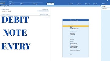 How To Debit Note Entry In Tally Prime Gold ||