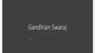 Gandhian Concept of Swaraj