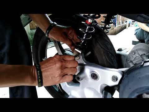 มาเปลี่ยนโช้คคู่หลัง YAMAHA NOUVO-MX กันครับ