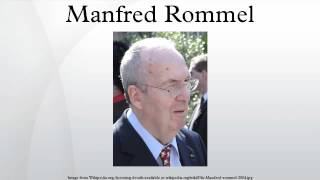 Celebrity Manfred Rommel Profile
