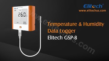 Elitech GSP-8 Temperature and Humidity Digital Data Logger Max/Min Value Display 2-Year Certificate