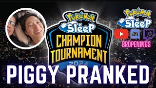 I Pranked Piggy with Pokemon Sleep World Tournament - She wants to go #pokemonsleep