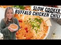 Slow Cooker Buffalo Chicken Chili (Creamy with a Dairy Free Option)