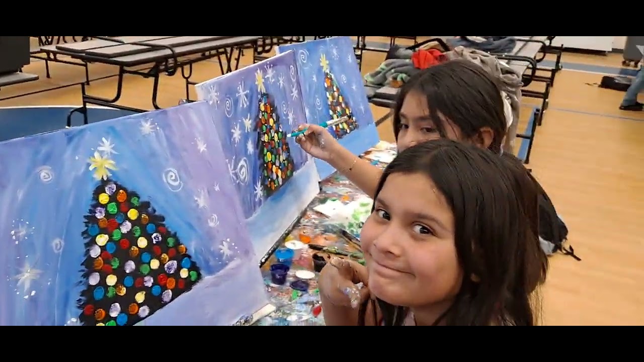 Mccabe Elementary McCabe Elementary 2nd and 3rd grade painting the Christmas Tree - YouTube