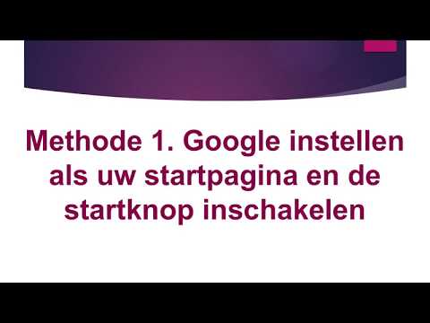 Hoe maak je Google je startpagina in Chrome?