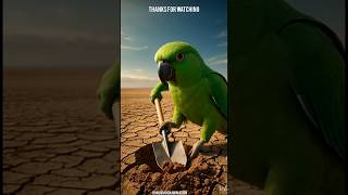 "Parrot Builds a Pond to Save Thirsty Animals | Heart Touching Story"#parrot #ai"
