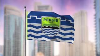 Flag and Anthem of Persib Bandung - Animasi Bendera Berkibar Persib Bandung