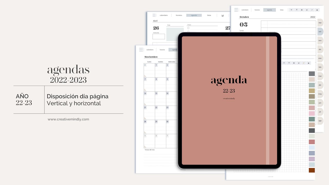 Agenda digital día página 2022 2023 para Ipad y Android 