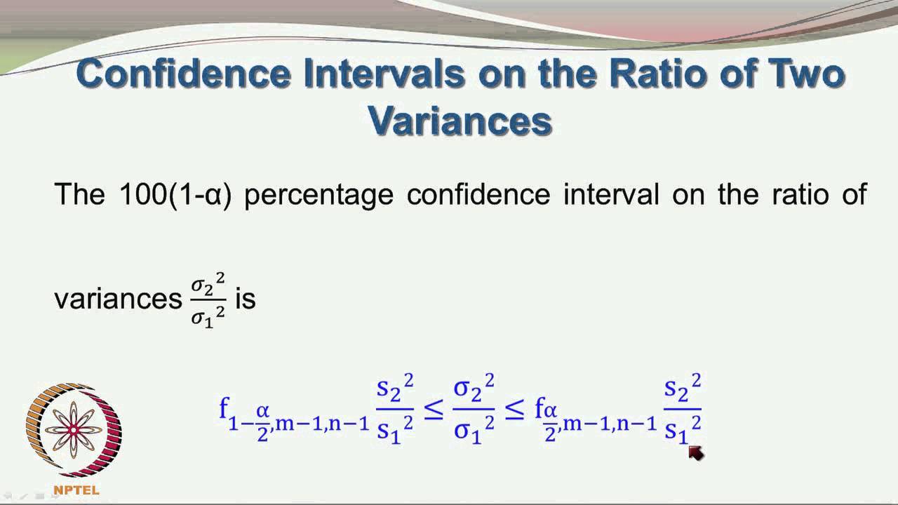 Mod-01 Lec-20 F-Distribution