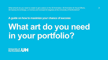 portfolio advice for applying to university of hertfordshire   animation, games and comics & concept