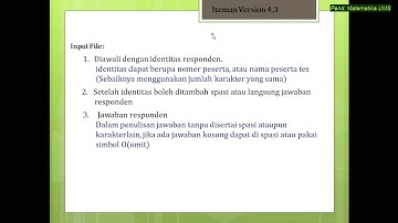 Tutorial penggunaan ITEMAN version 4.3