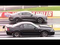 99 Mustang 88mm Turbo 427 SBF vs Hellion Twin Turbo S550 & More at Midwest Drags