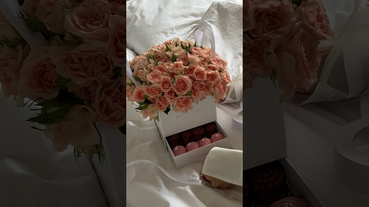 HAPPY BERRY сочетает в себе вкус и эстетику 🍓 #москва #клубника #шоколад #эстетика #цветы #подарки