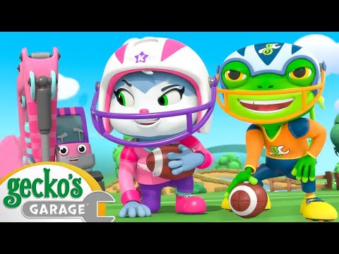 🏈 Gecko vs Kat - Ultimate Showdown 🏈 | Gecko's Garage | Cartoons For Kids | Toddler Fun Learning