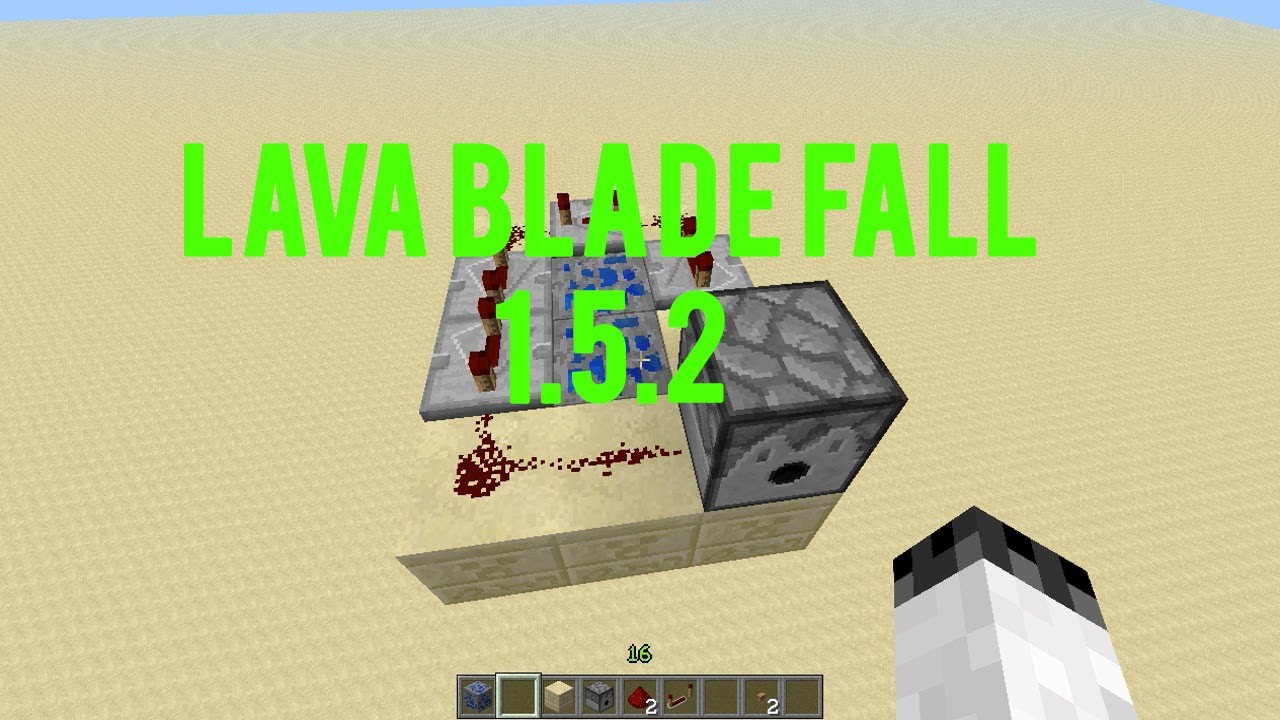 Minecraft Lava Blade Fall 1 5 2 1 6 2 Youtube