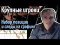 Крупные игроки на рынке. Как крупняк набирает позицию. Следы на графике.