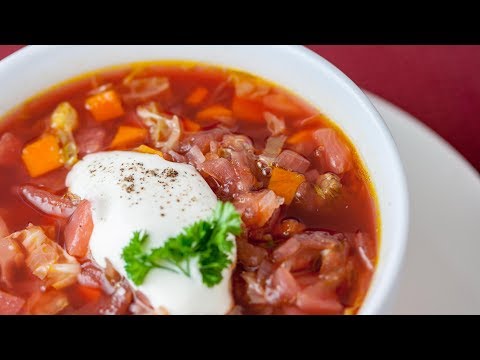 Ukrainian Red Borscht Soup