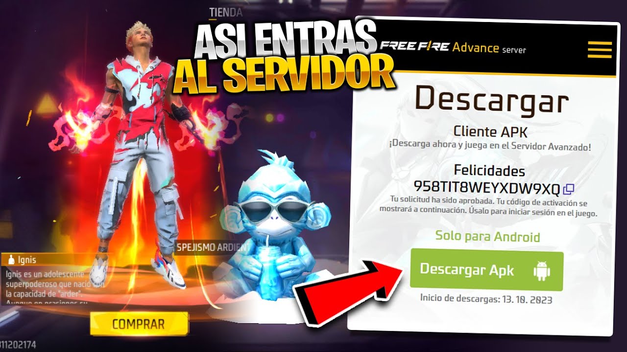 COMO ENTRAR AL SERVIDOR AVANZADO DE FREE FIRE ENERO del 2023 