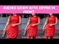 How to sew a ruched gown with front zipper