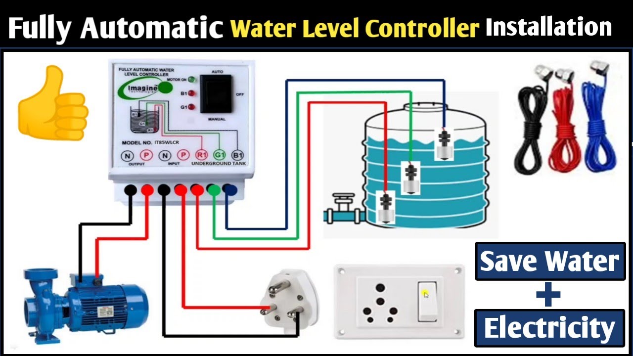 Automatic Water Level Controller Wiring and Working! How To Install ...