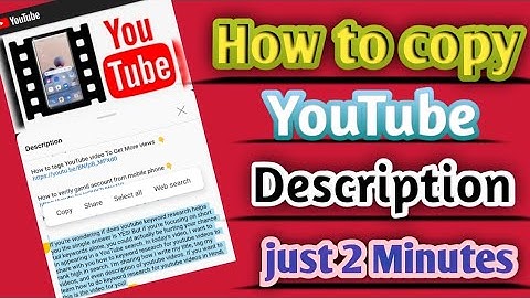 How To Copy Text From YouTube Description | Description Ko Copy Kaise Kare | Copy Description Link