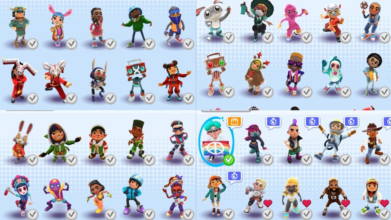 subway surfers check-list my wanted characters (2 part) in 2023
