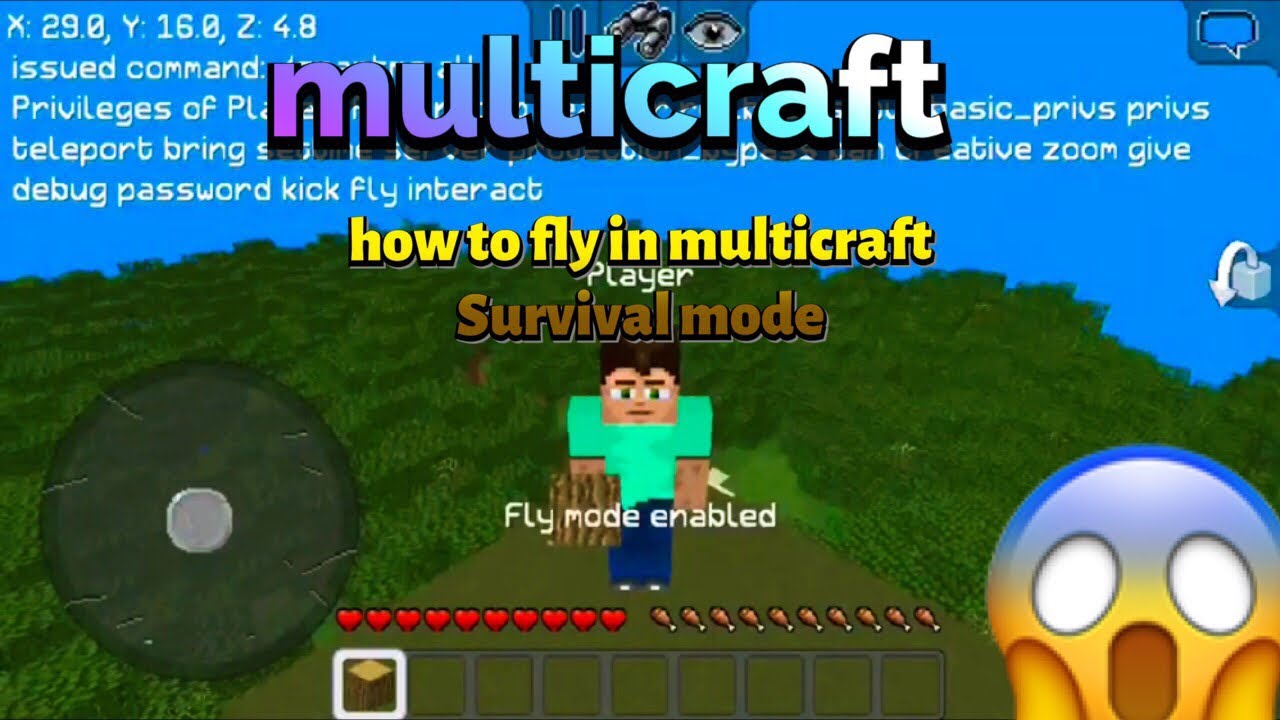 How to fly in MultiCraft survival mode (interesting trick for surviving in  MultiCraft survival mode) 