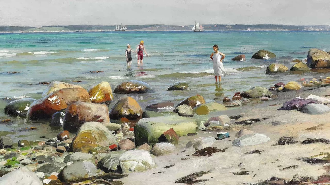 Rocky Seashore Painting — 2 Hours in 4K (No Sound) | Classic Coastal Art