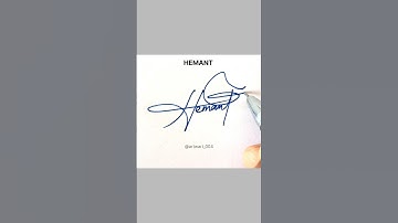 Hemant name signature style