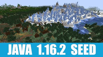 Minecraft Java 1.16.2 Seed: Spawn in a taiga village at ice spikes + two more snow villages nearby