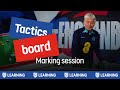 Marking attacking players  coaching session  tactics board explainer  england football learning