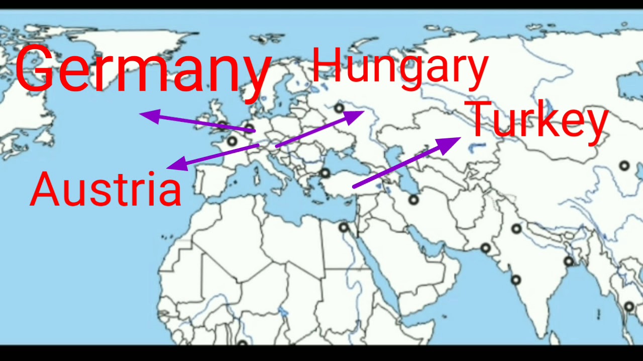 Class 9 History Map Work Countries Included In World War 1 2 Youtube