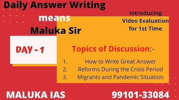 Daily Answer Writing -(Day 1)