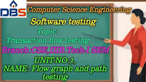 DBS -TRANSACTION FLOW TESTING TECHNIQUES,UNIT-1: FLOW GRAPH AND PATH TESTING ,CSE III YEAR-1stSEM,ST