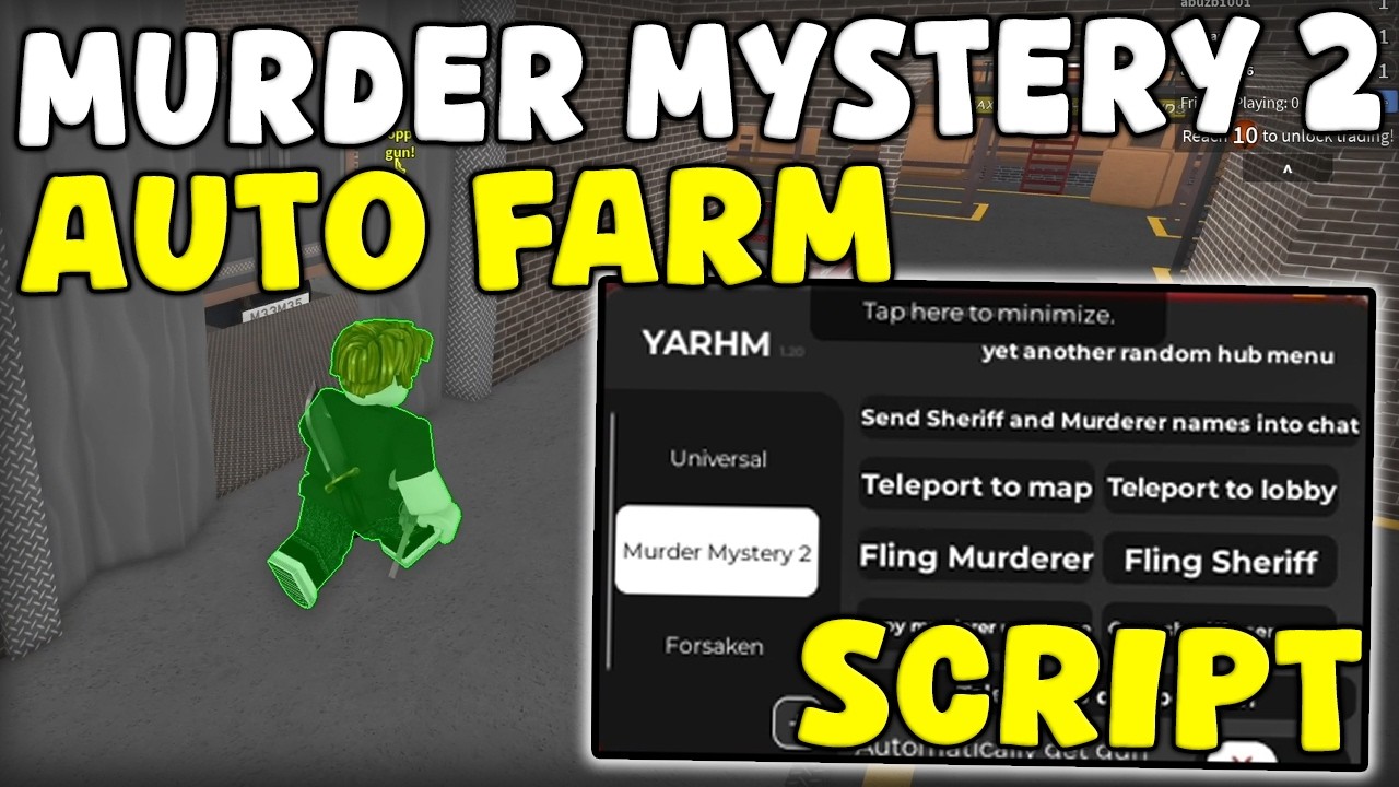 UPDATE Roblox Murder Mystery 2 Script Auto Farm Kill All ESP 