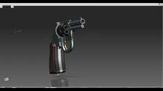 Double action revolver using 3D modelling software NX CAD