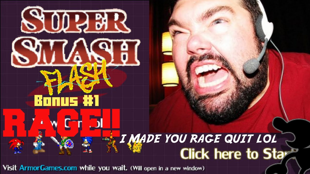 Super Smash Flash Bonus: RAGE QUIT! - YouTube