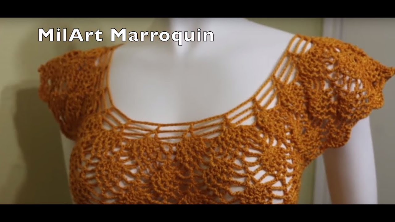 Pineapple Crochet Blouse - English/  Este Tutorial ya esta disponible en Español