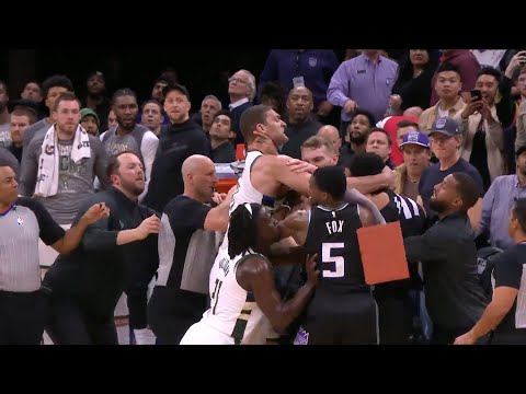 Brook Lopez and Trey Lyles FULL FIGHT (EJECTIONS)