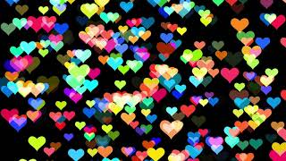 Confetti Heart Particle animation black A HD [Free Video]