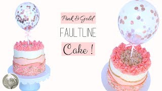 Pink And D Fault Line Cake Confetti Balloon Cake Thalias Cakes