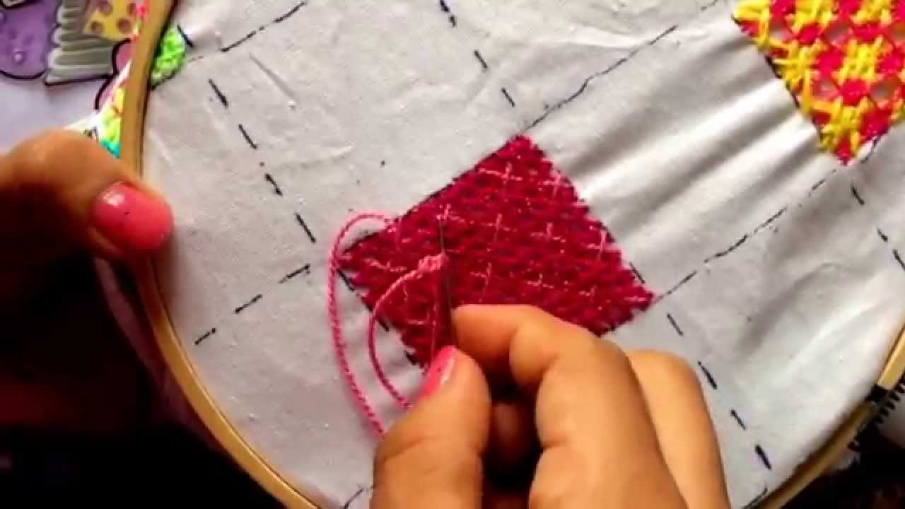 38.-bordado fantasía puntada para vestido de catrina