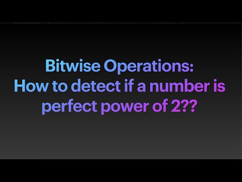 Bitwise Operations :