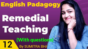 CTET-2020| Remedial teaching|English Pedagogy|By Sumitra bhadu