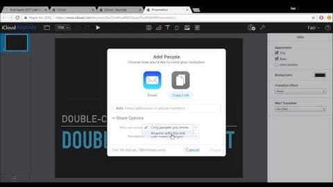 How to share a keynote presentation for your friends to edit