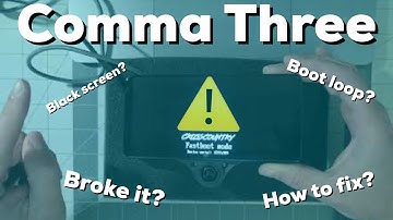 Comma Three System Reset and OS Flashing